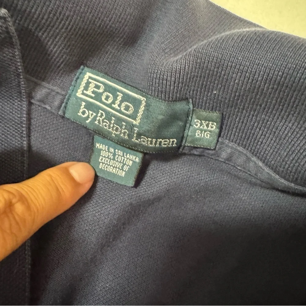 Vintage Ralph Lauren POLO by Ralph Lauren Men 3XB Long-Sleeve Navy with Red Pony